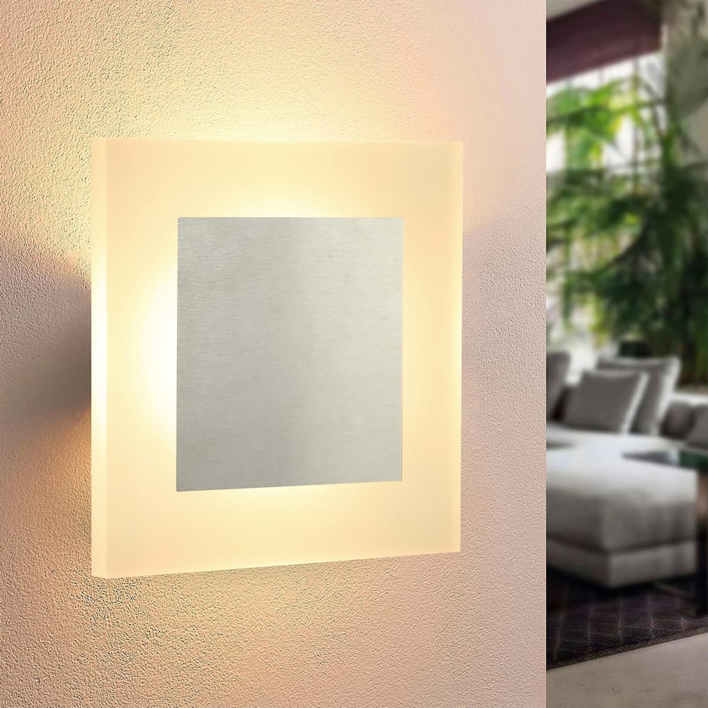 Applique murale en fer noir 16x16x4.8cm led 3000k 7w — vue 3