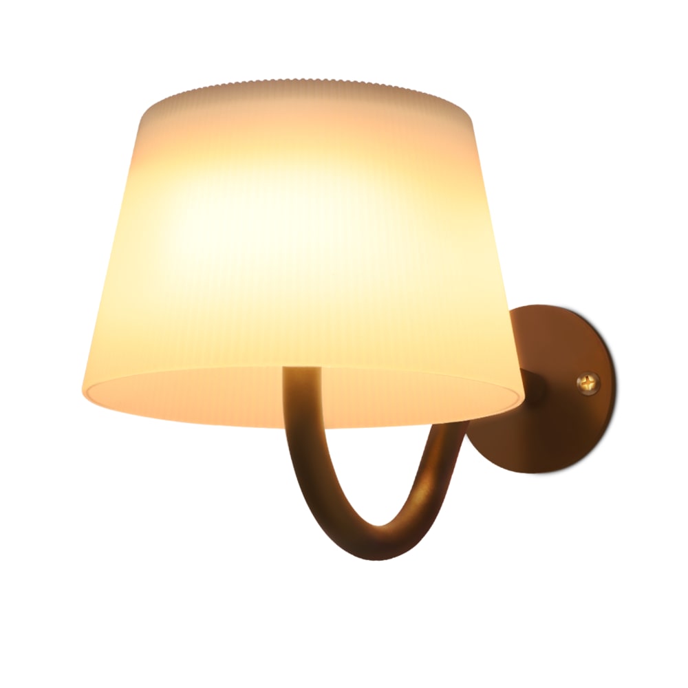 Applique murale en pc fer noir 23x13x8.6cm led 4w