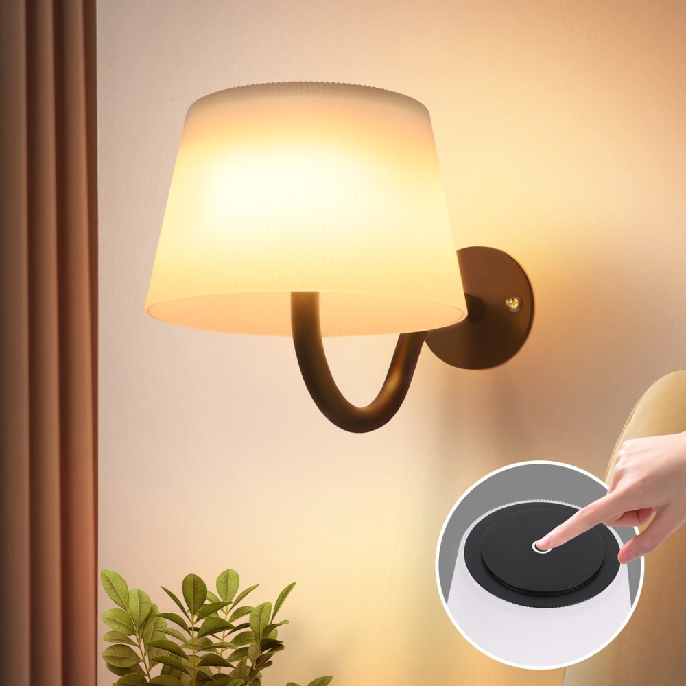 Applique murale en pc fer noir 23x13x8.6cm led 4w — vue 3