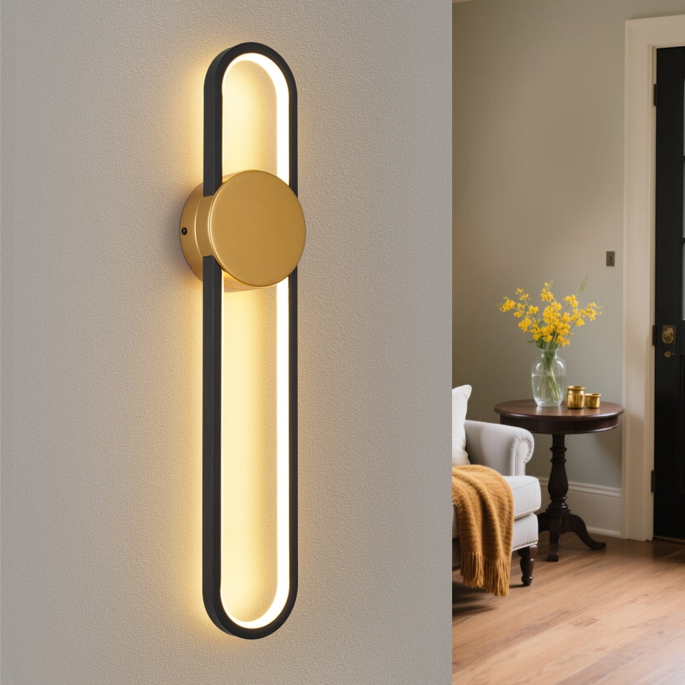 Applique murale en fer doré 60x12x5.5cm led 3000k 12w — vue 3