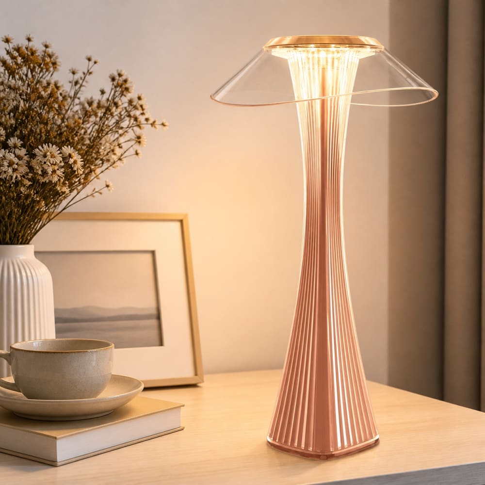 Lampe de table plastique rose 15.1x15.1x27.4cm led — vue 3