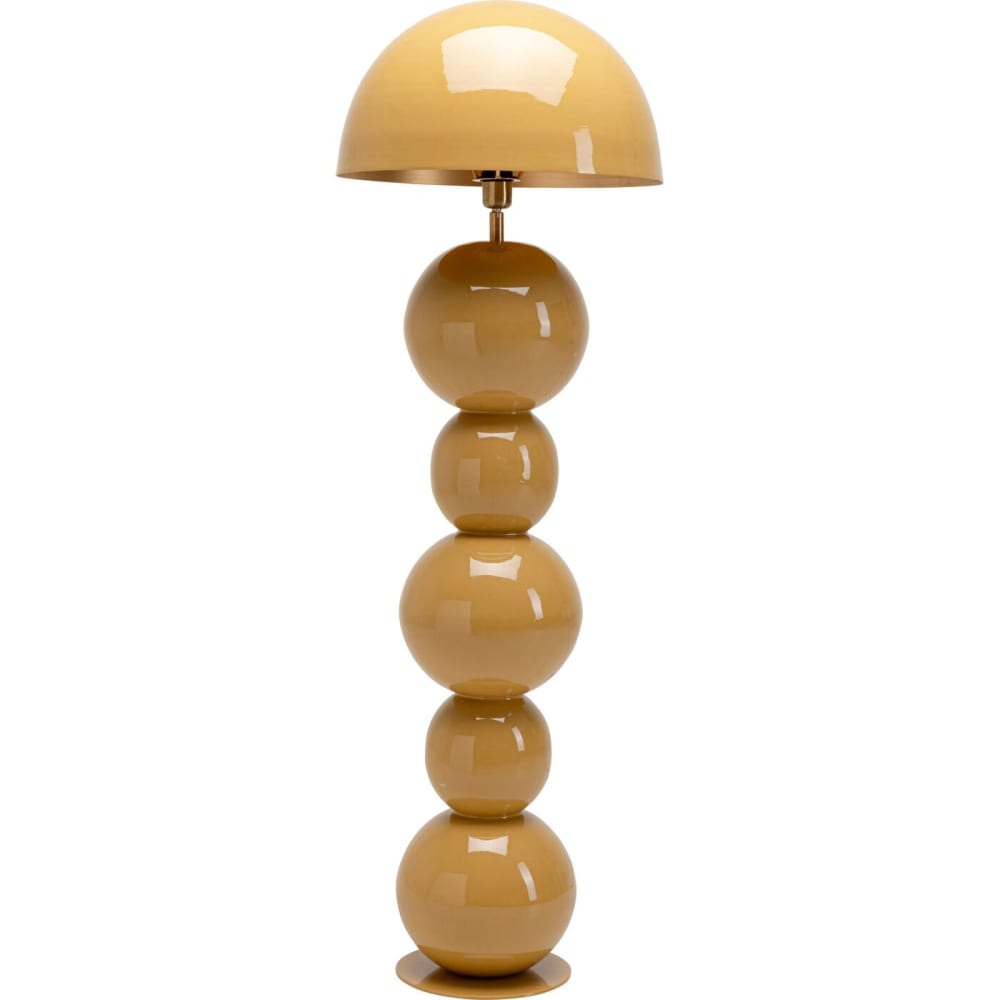 Lampadaire en acier jaune moutarde Lampadaire en acier jaune moutarde