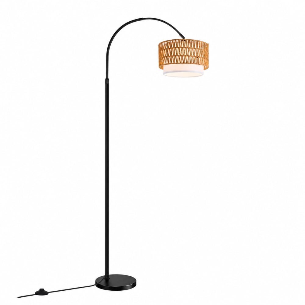 Lampadaire fer noir 71x32x180cm e27
