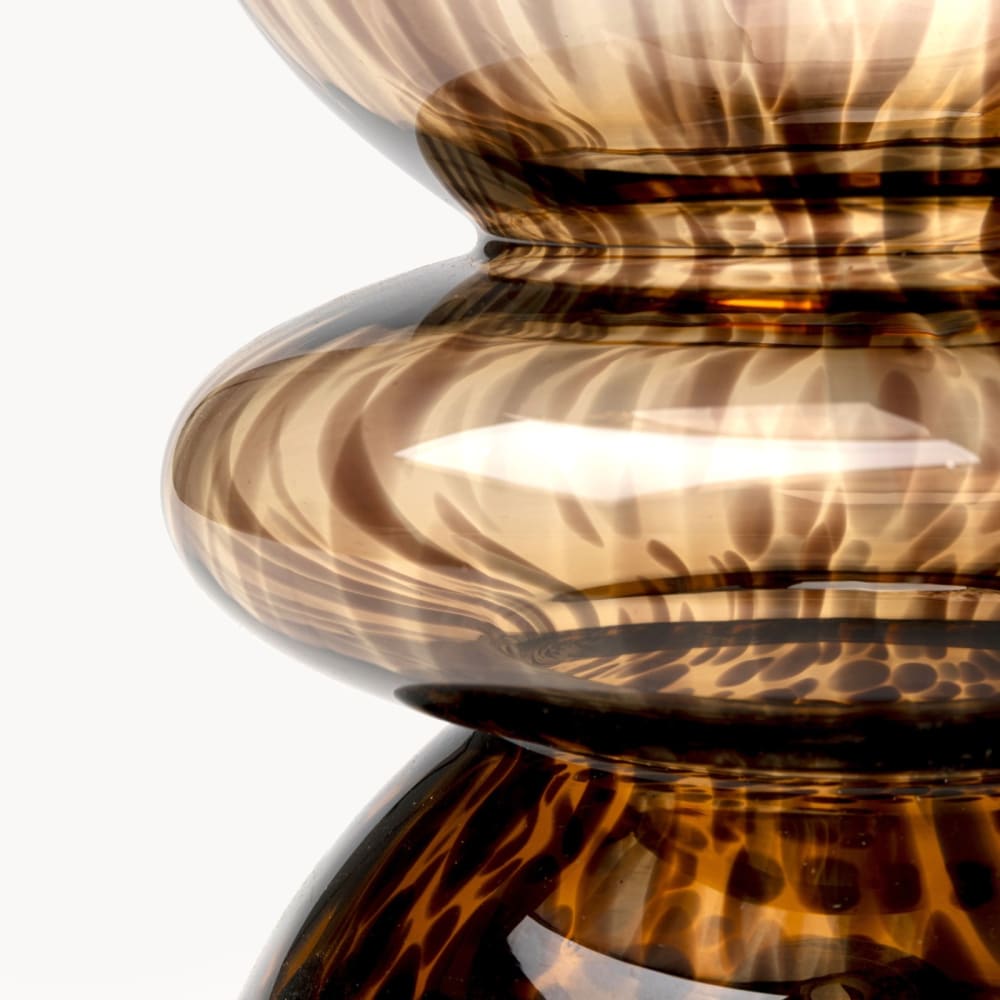 Vase en verre marron h32 — vue 4
