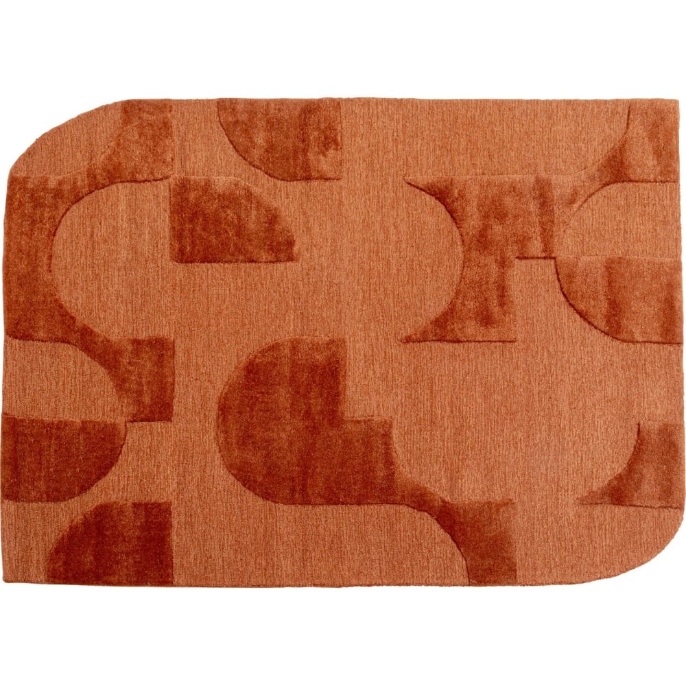 Tapis en laine et polyester orange 240x170