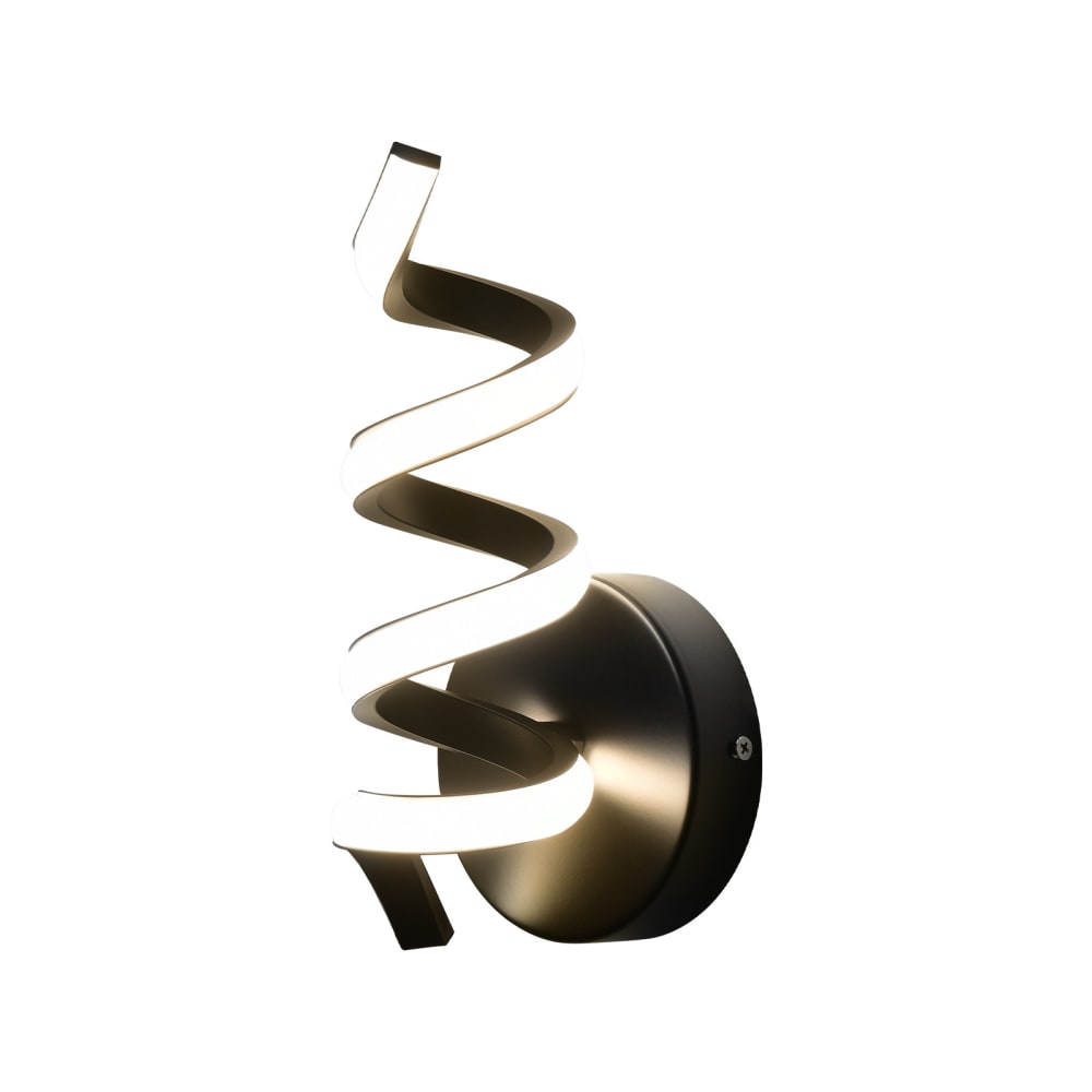 Applique murale en fer aluminium noir 26x12x11cm led 3000k 7w