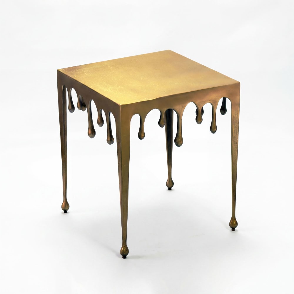 Table d'appoint en aluminium, doré Table d'appoint en aluminium, doré