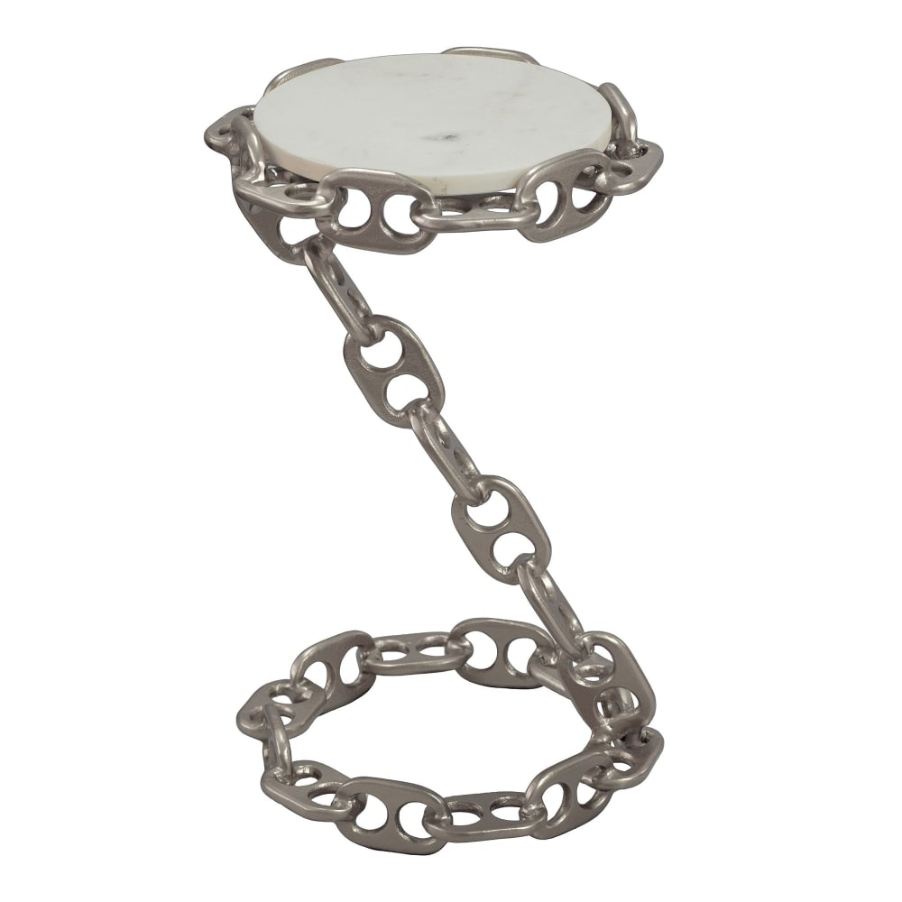 Table d'appoint en marbre et métal