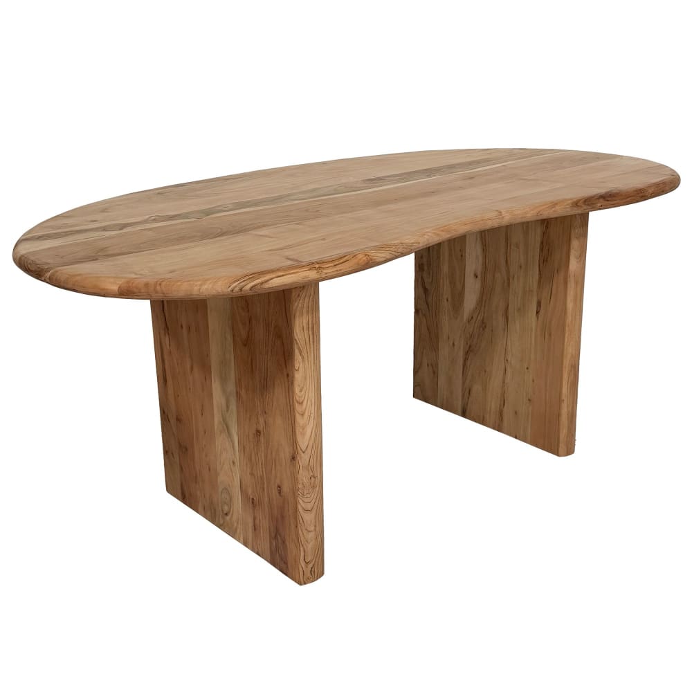 FineBuy Schreibtisch aus Akazie Massivholz, braun style modern - -