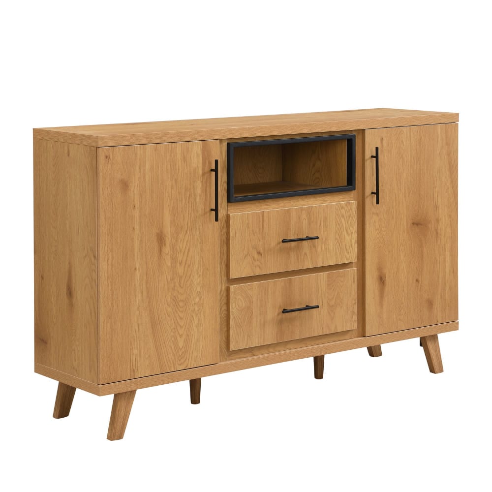 FineBuy Sideboard mit Türen & Schubladen aus MDF, braun style modern - Spanplatte