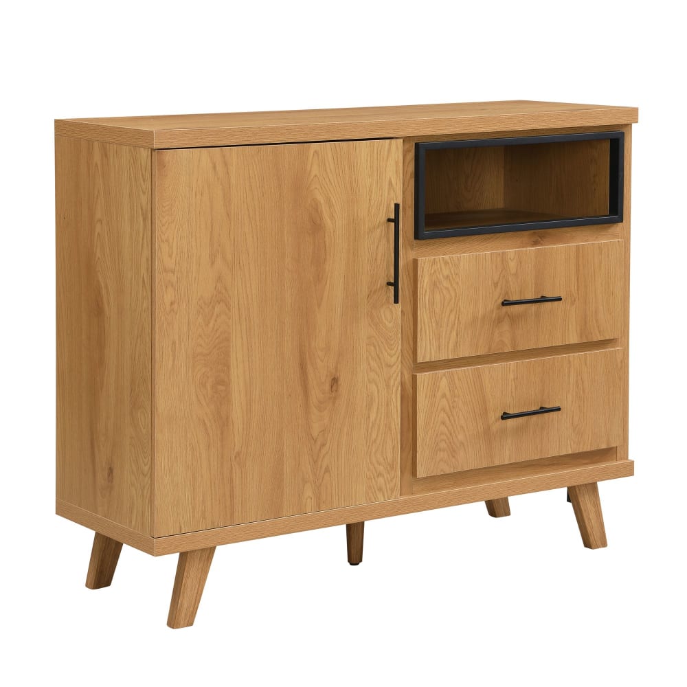 FineBuy Sideboard mit Schubladen & Tür aus MDF, braun style modern - Spanplatte