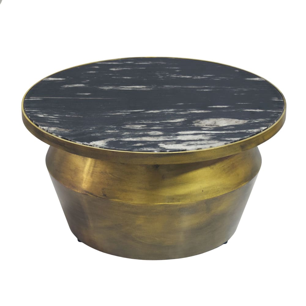 FineBuy Couchtisch aus Marmor & Metall, schwarz style modern - Marmor