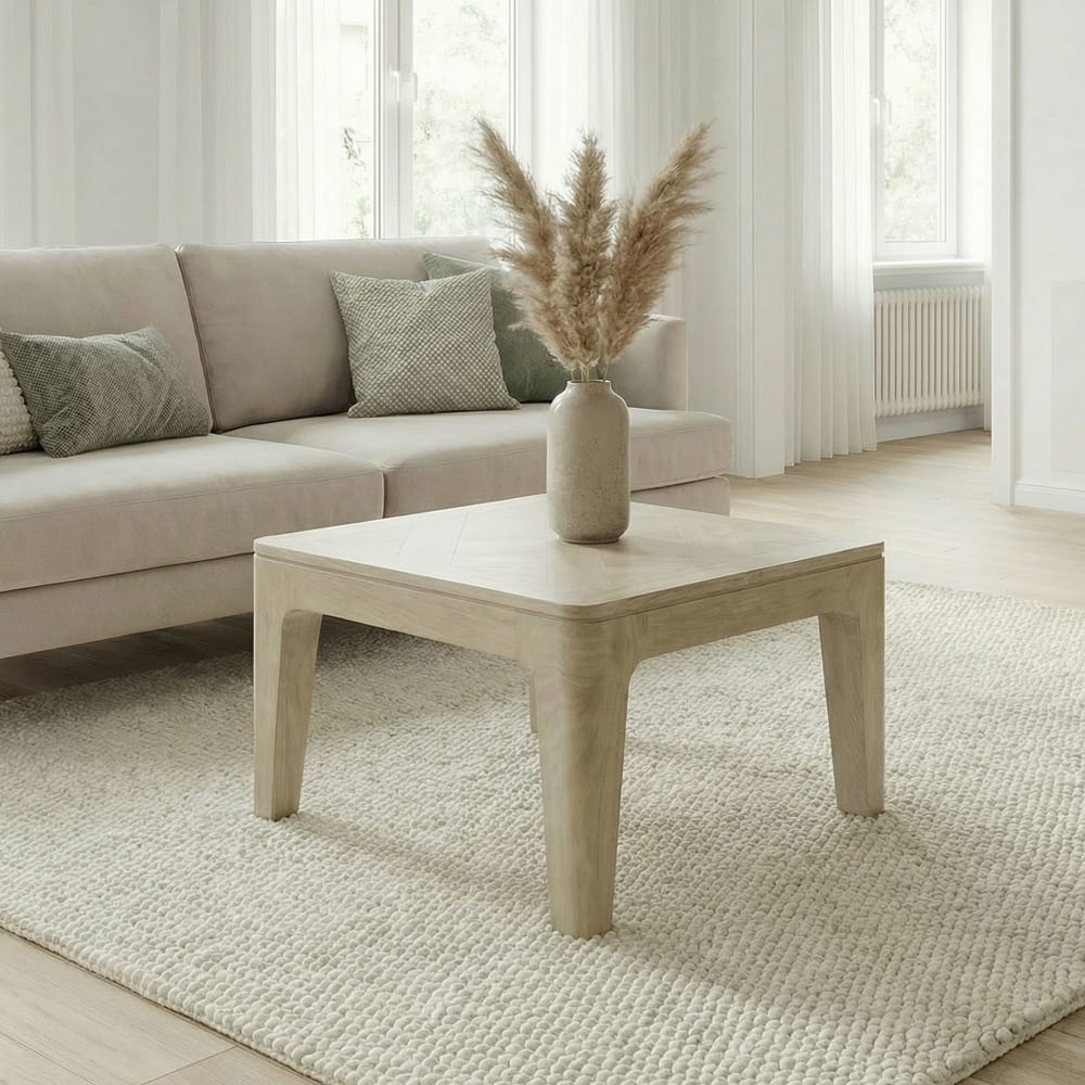 Couchtisch aus Mango Massivholz Weiß - Maisons Du Monde