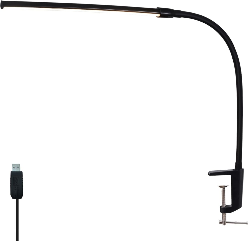 Lampe de table en aluminium noir 80.8x6.5x7cm led