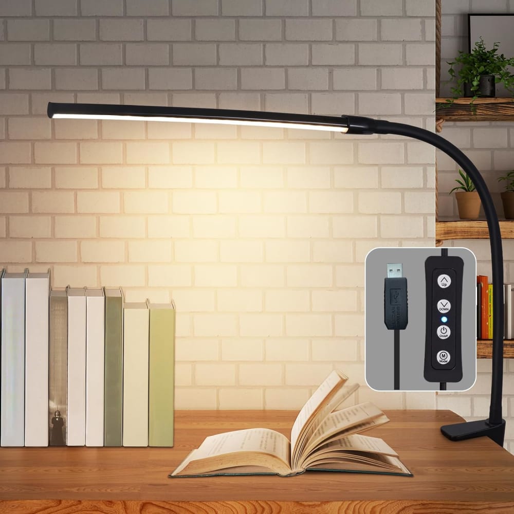 Lampe de table en aluminium noir 80.8x6.5x7cm led — vue 3