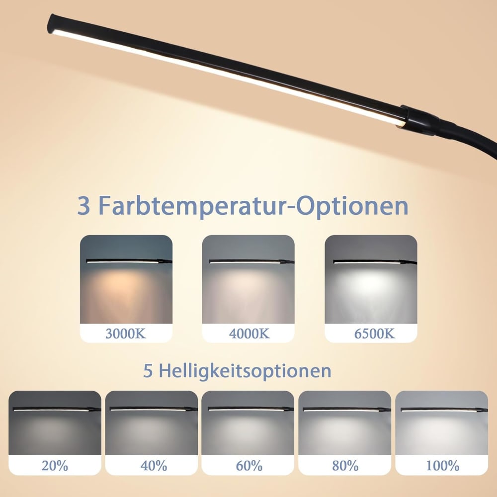 Lampe de table en aluminium noir 80.8x6.5x7cm led — vue 4