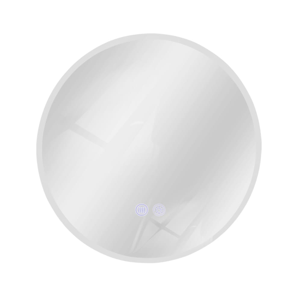 Miroir salle de bain éclairé verre blanc 80x80cm 19w
