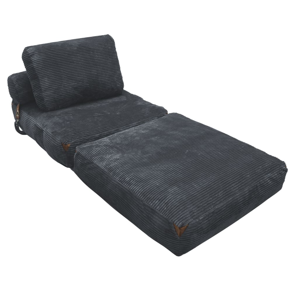 Canapé convertible en flanelle gris 87x86x40 cm