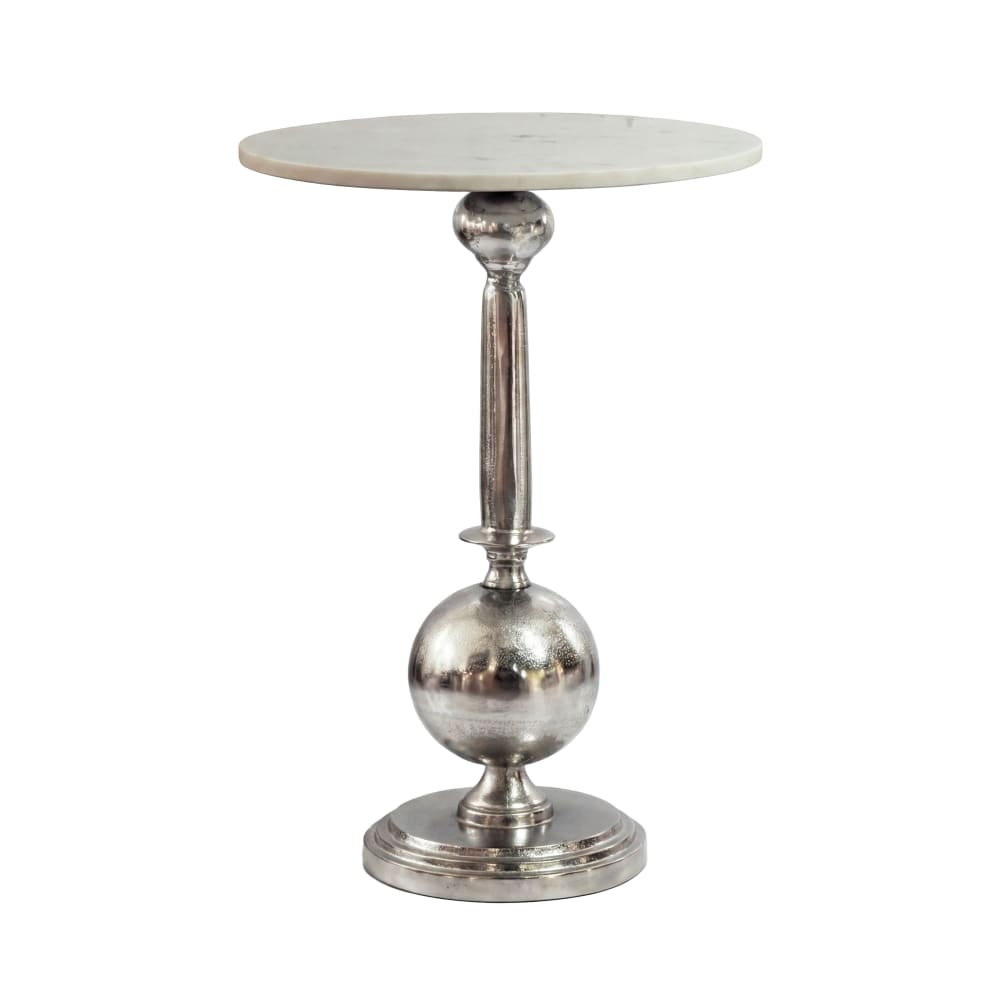Table d'appoint en aluminium, argenté