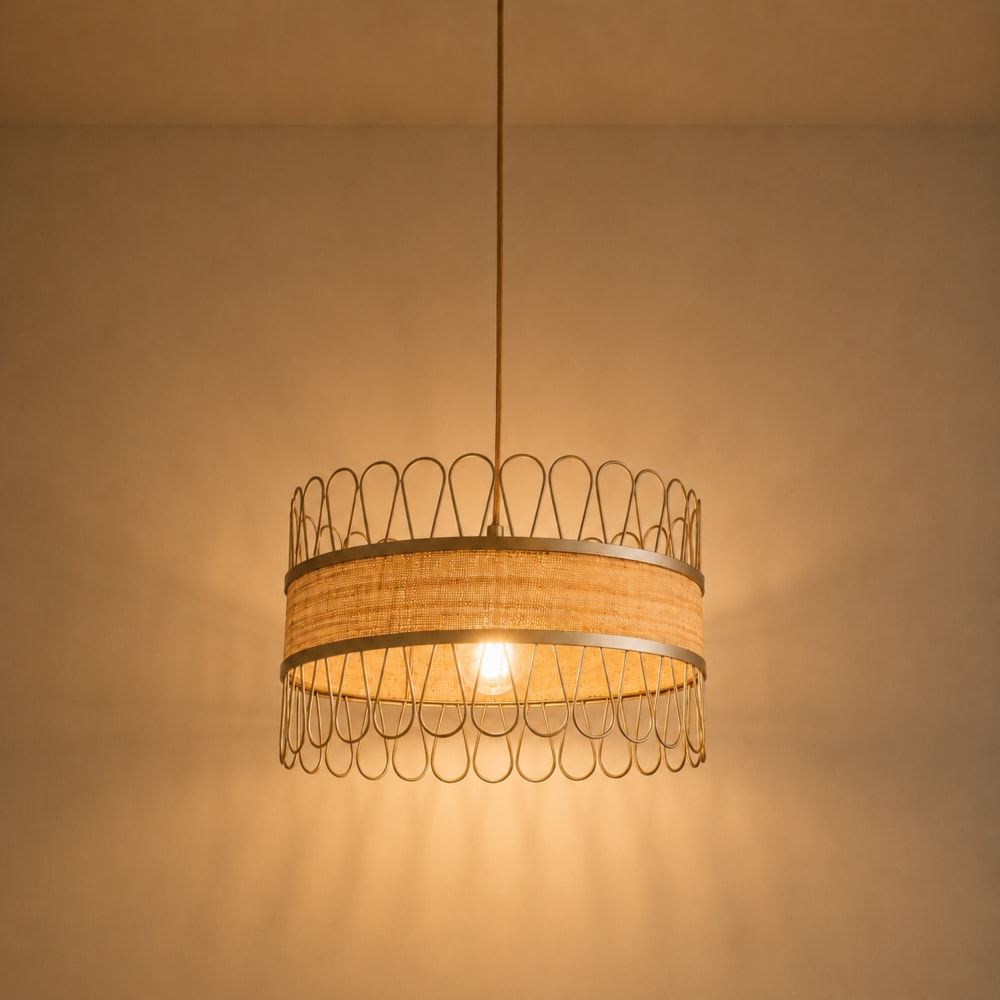 Suspension en rotin d40 cm — vue 4