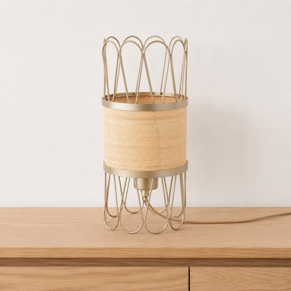 Lampe à poser en rotin — vue 3