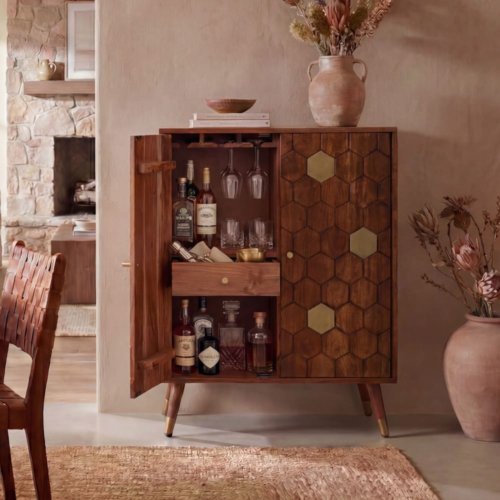 Hausbar aus Akazie Massivholz, braun - Maisons Du Monde