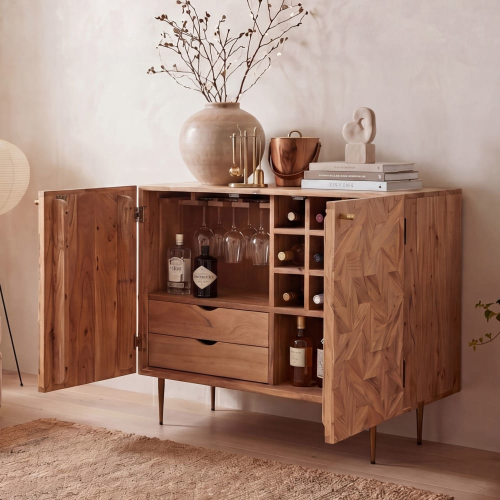 Hausbar aus Akazie Massivholz, braun - Maisons Du Monde
