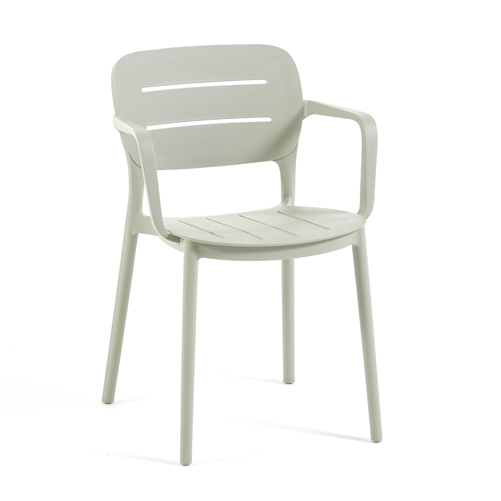 Siediti Fuori e Dentro 4er-Set stapelbare Stühle aus verstärktem Polypropylen grün style modern - Harz