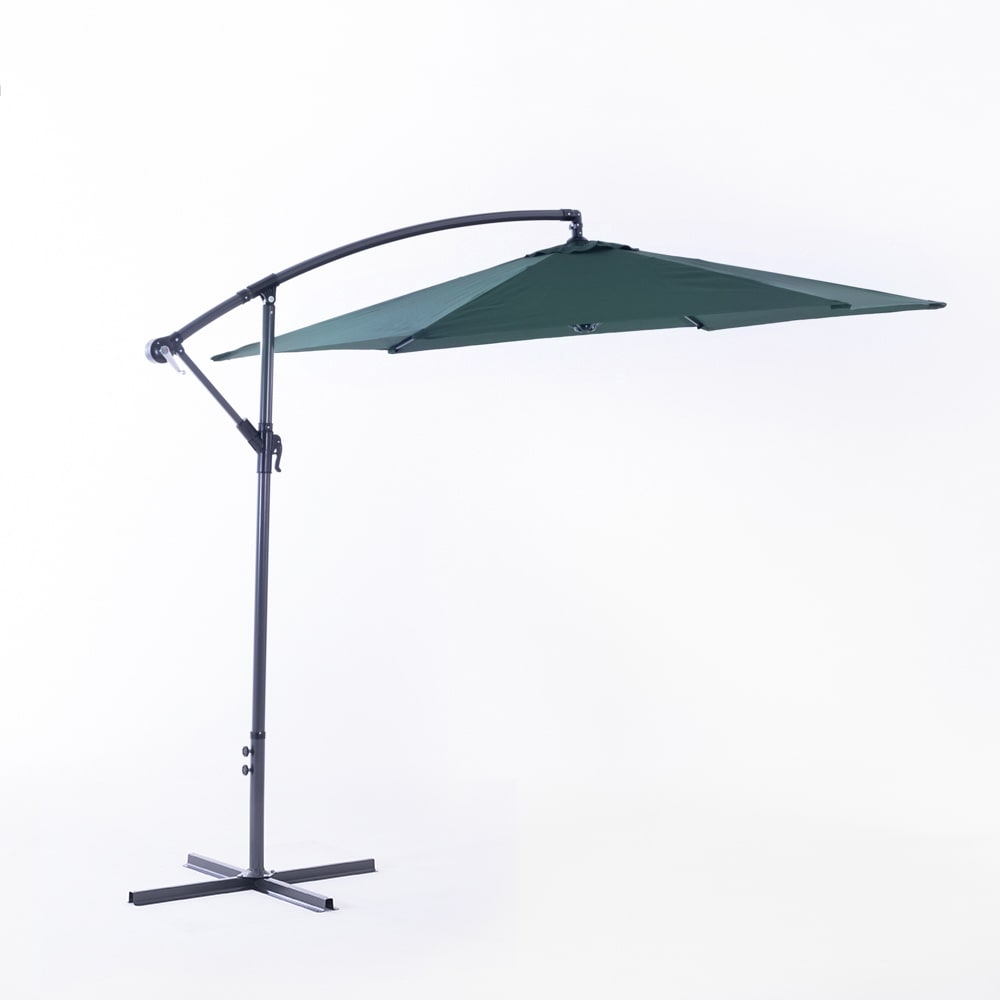 Parasol hexagonal déporté 290 cm vert