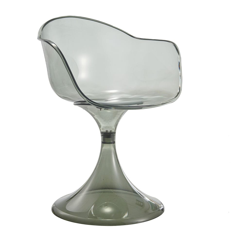 Siediti Fuori e Dentro 2er-Set Designerstühlen aus rauchgrauem transparentem Polycarbonat style modern - Pc - Polycarbonat