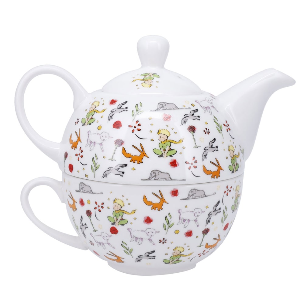 Théière égoïste le petit prince avec tasse en porcelaine Théière égoïste le petit prince avec tasse en porcelaine