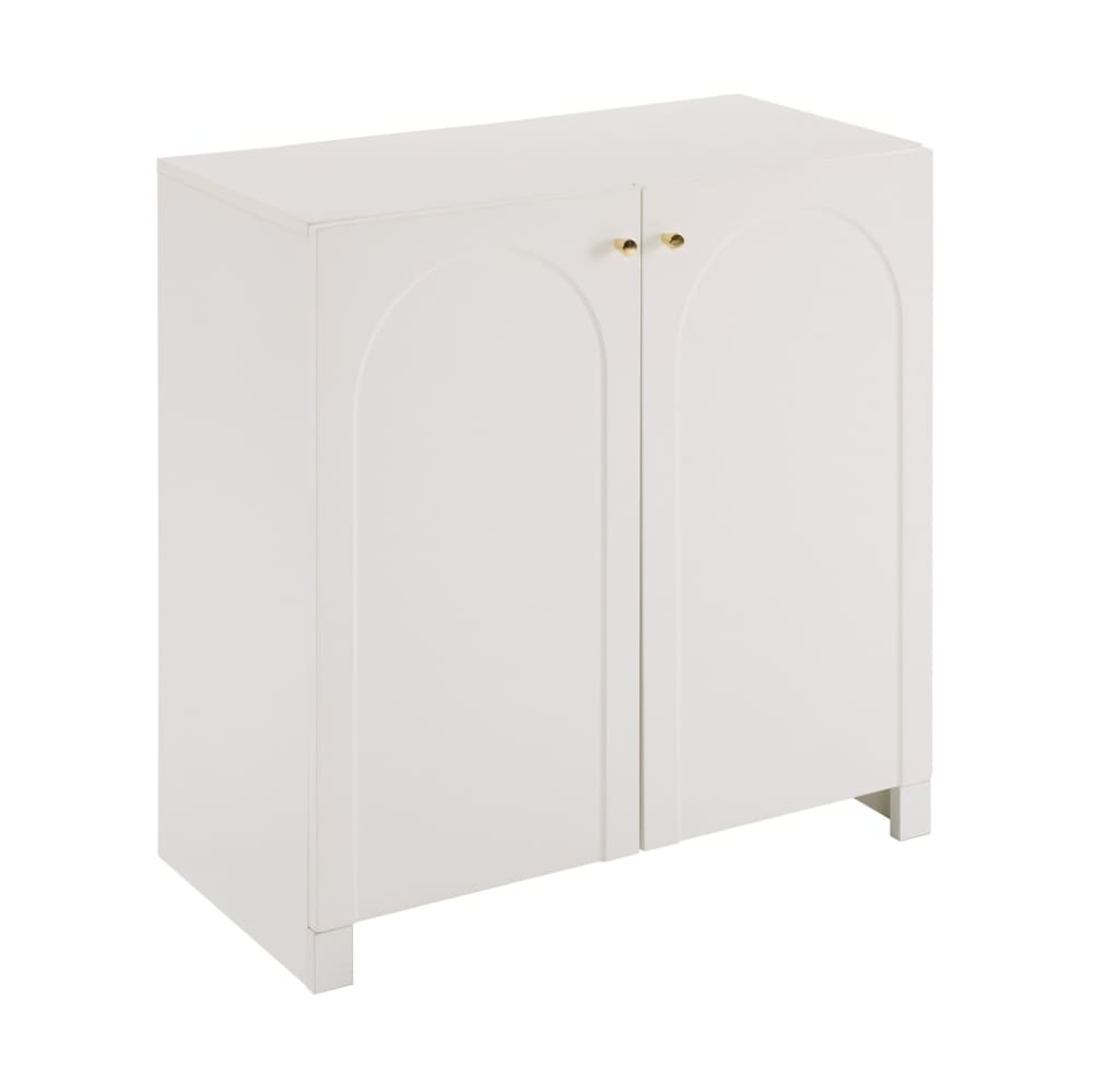 REDOM Sideboard aus Spanplatte 80 x 40 x 80 cm, Weiß Weiß Spanplatte