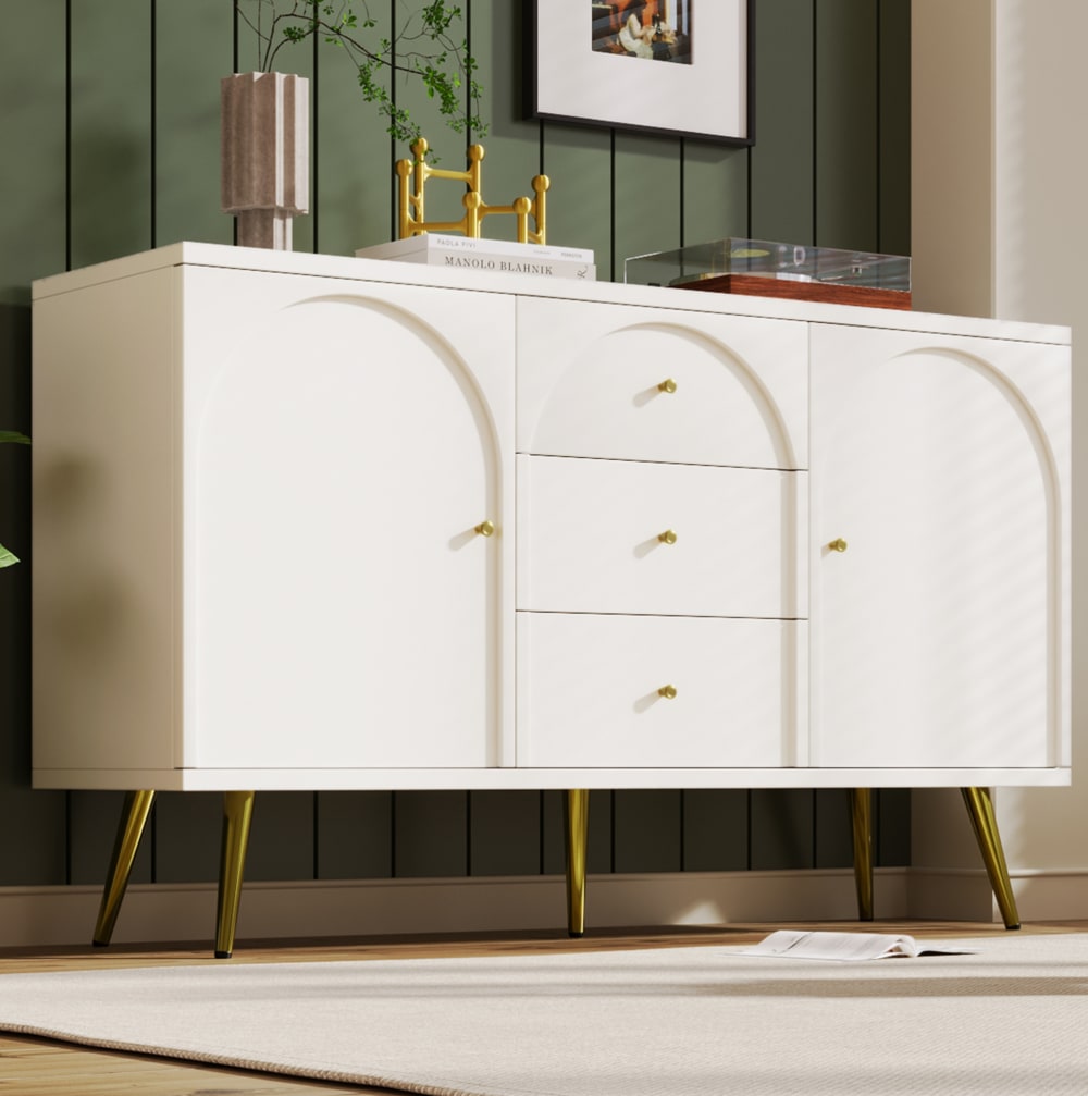 Kommode aus Spanplatte mit verstellbarem Fachboden 140x40 cm,