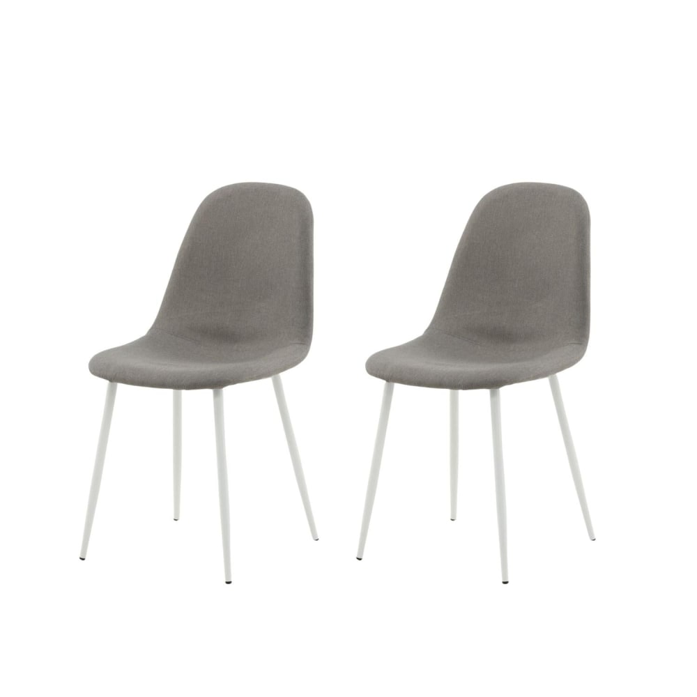 Venture Home 2er-Set Esszimmerstühle, Grau Grau Stoff