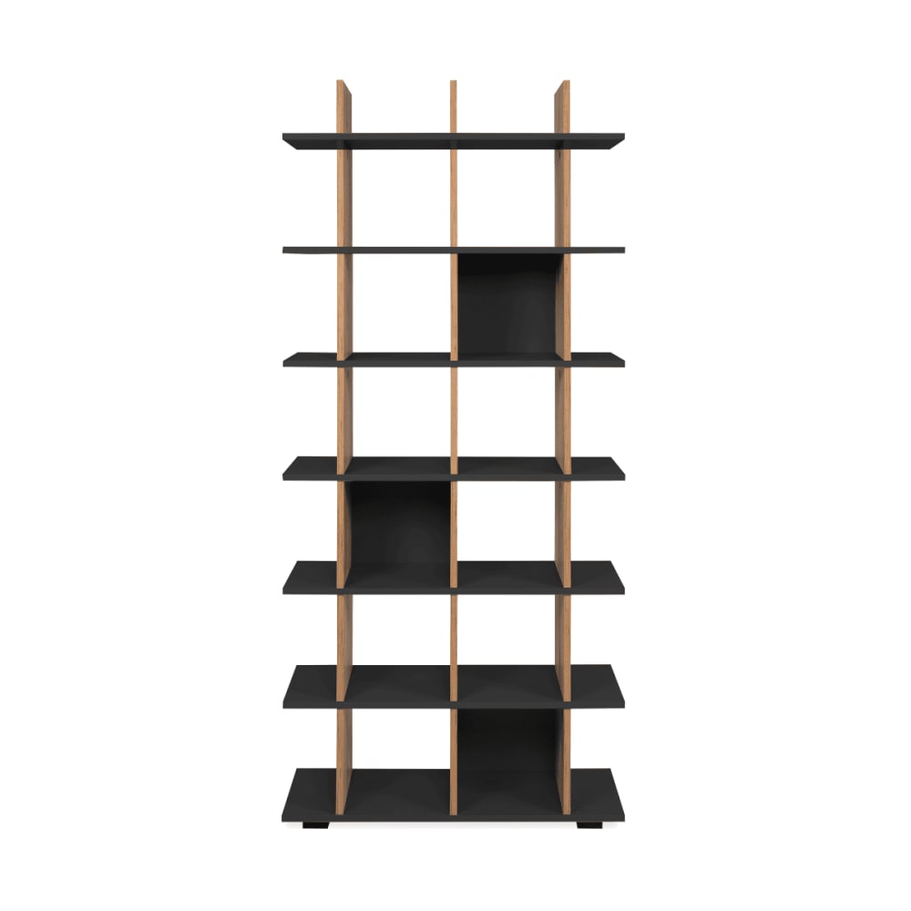 Bibliothèque 10 niches h175 cm - gris anthracite Bibliothèque 10 niches h175 cm - gris anthracite