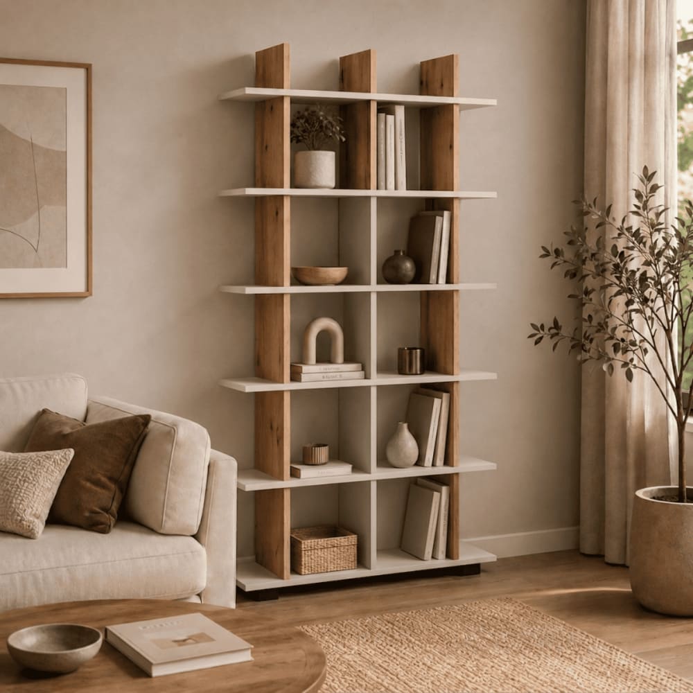 Bibliothèque 10 niches h175 cm - cashmere