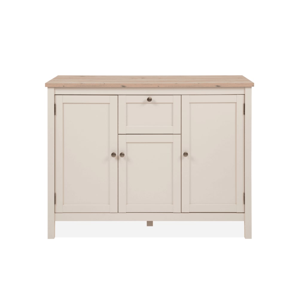 Calicosy Sideboard 3 Türen und 1 Schublade, Kaschmir- und Eichenoptik B120 cm style modern Beige Spanplatte