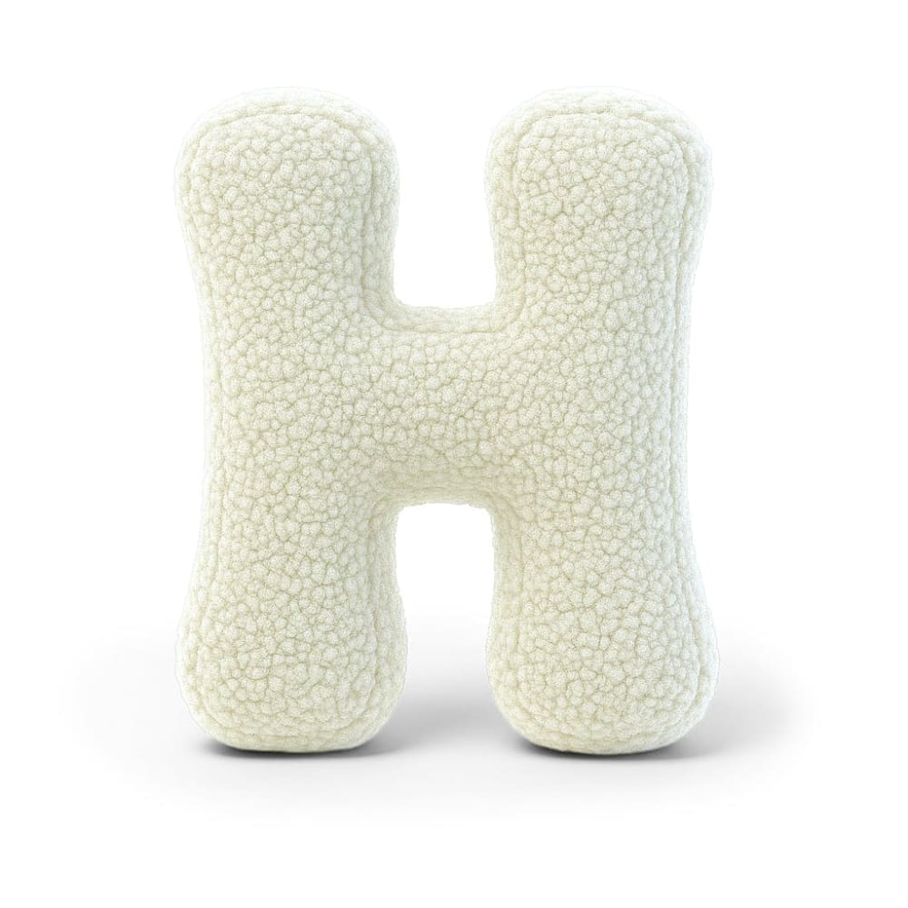 Coussin décoratif enfant alphabet lettre h en polyester