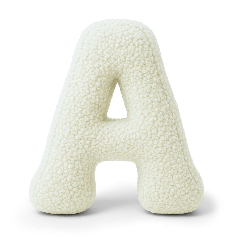 MeowBaby Dekokissen Kinder Alphabet Buchstabe A aus Polyester BEIGE PES - POLYESTER Kinder