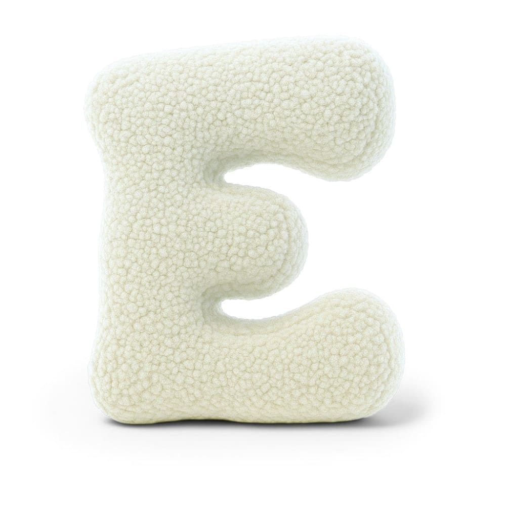 MeowBaby Dekokissen Kinder Alphabet Buchstabe E aus Polyester BEIGE PES - POLYESTER Kinder
