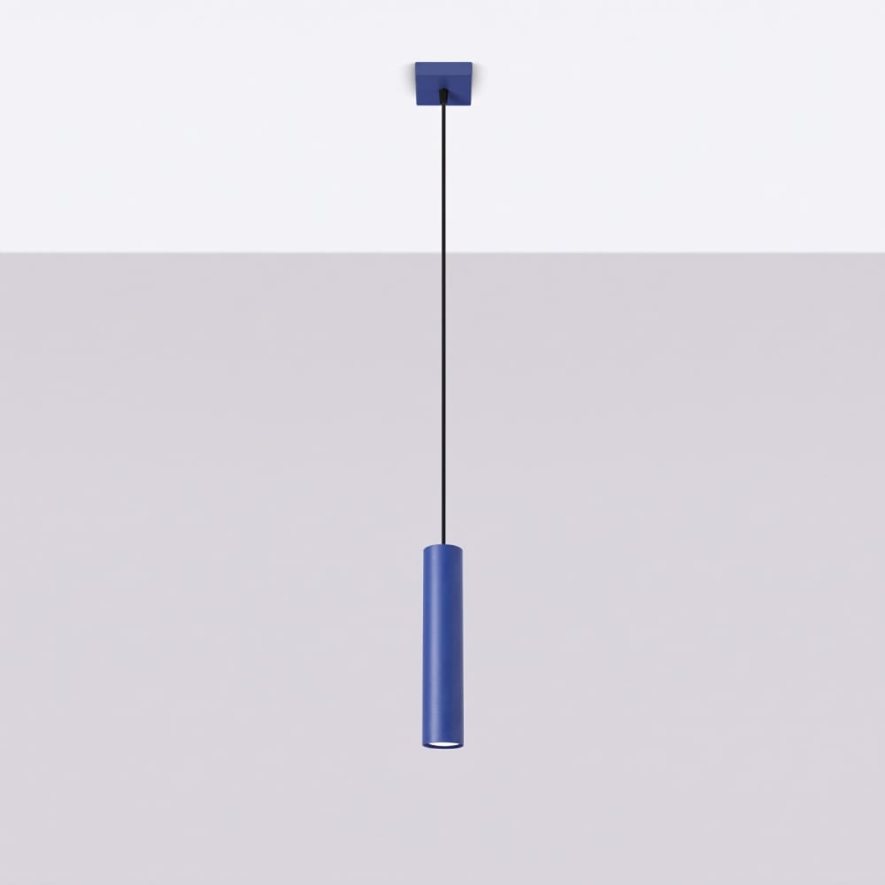 Suspension acier outremer h 100 cm — vue 3