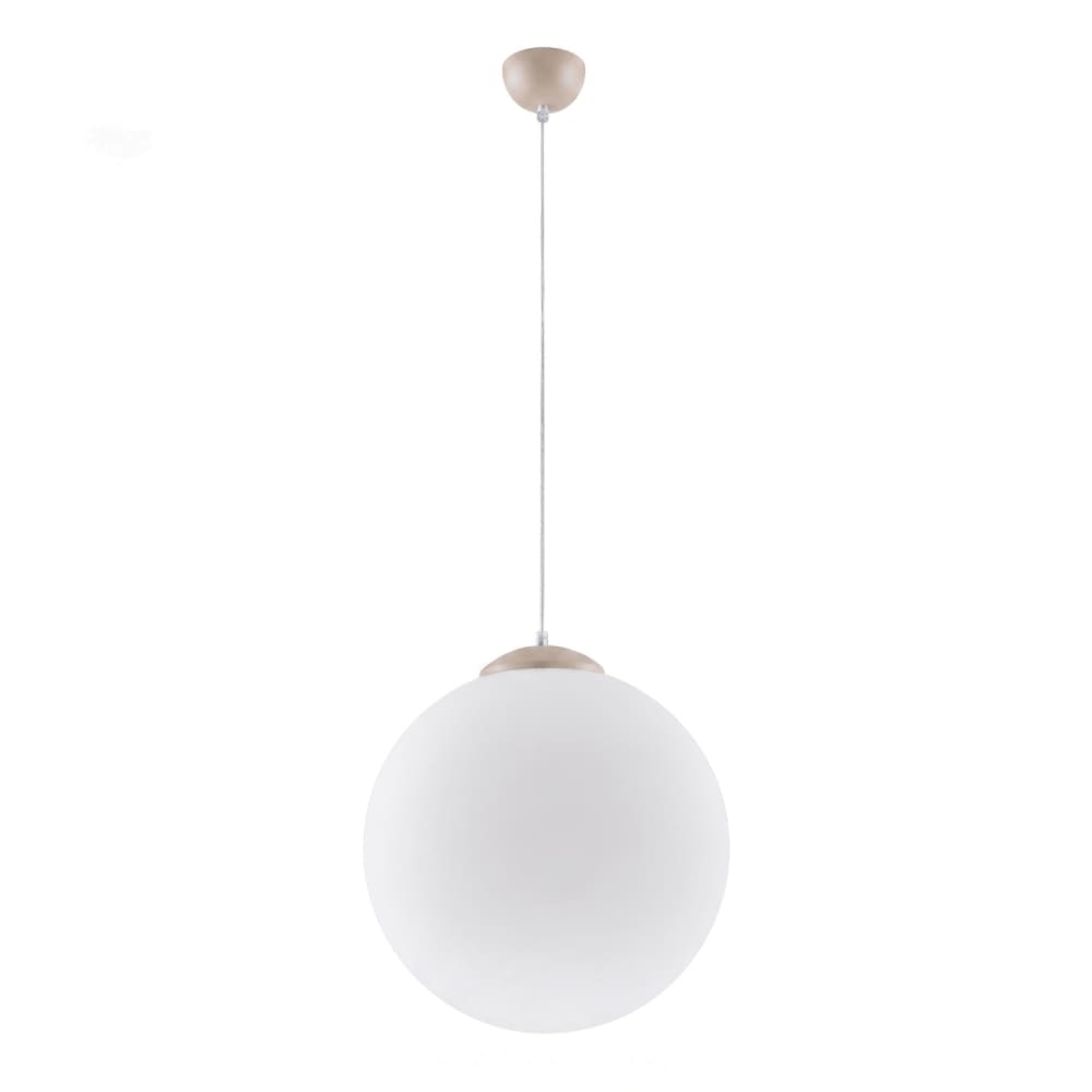 Suspension acier/verre taupe h 130 cm