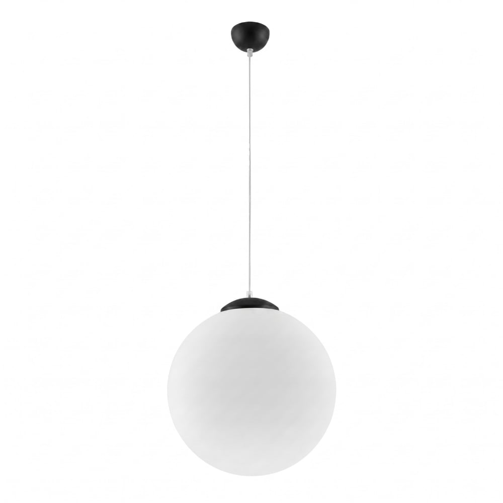 Suspension acier/verre noir h 130 cm — vue 3