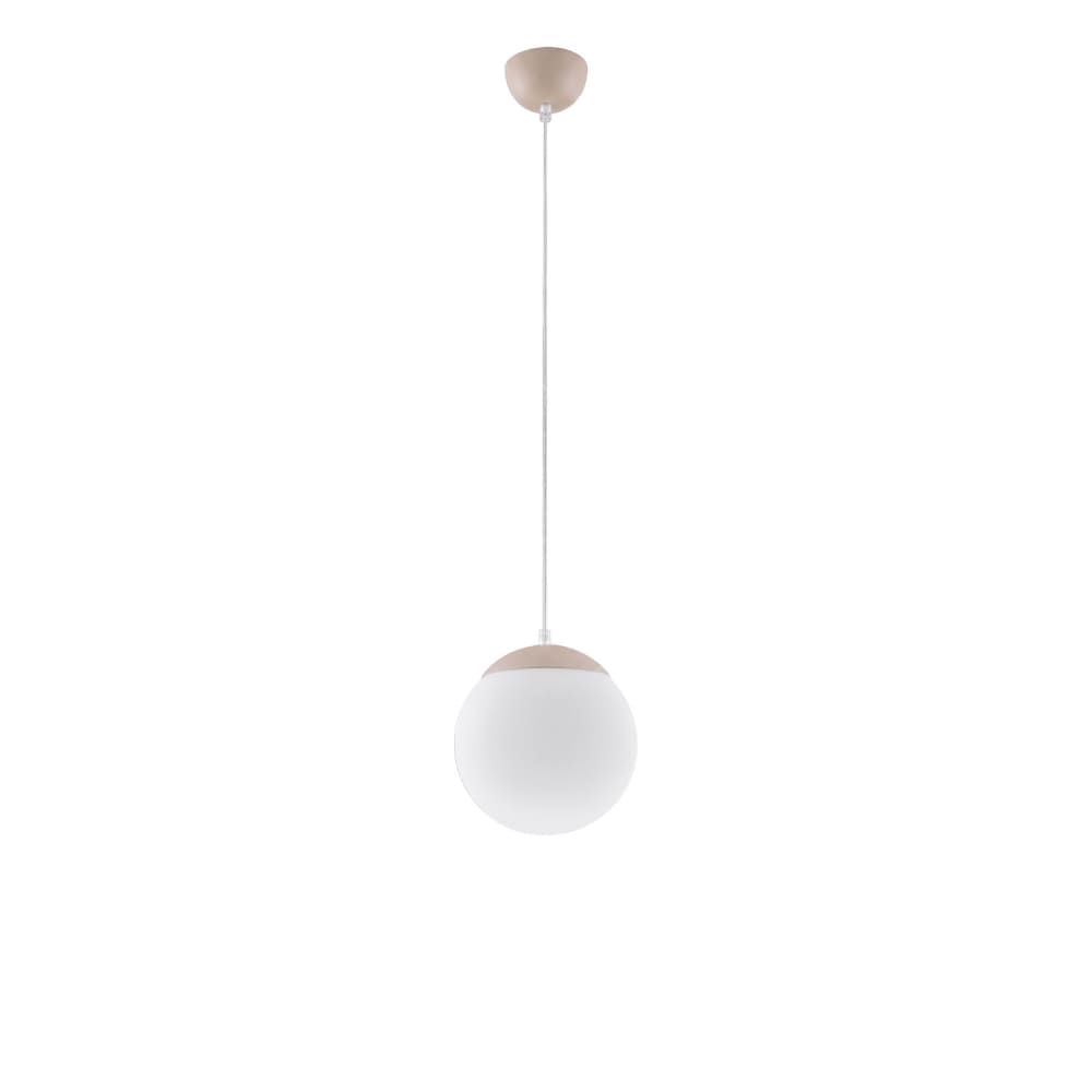 Suspension acier/verre taupe h 110 cm