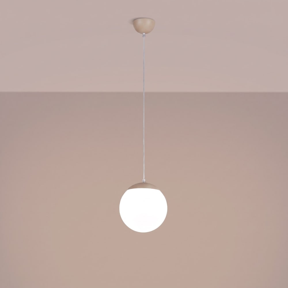 Suspension acier/verre taupe h 110 cm — vue 4