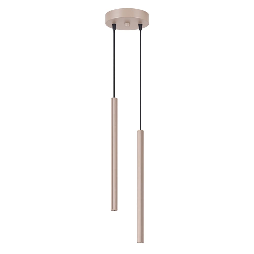 Suspension acier taupe h 118 cm