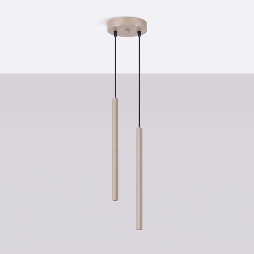 Suspension acier taupe h 118 cm — vue 3