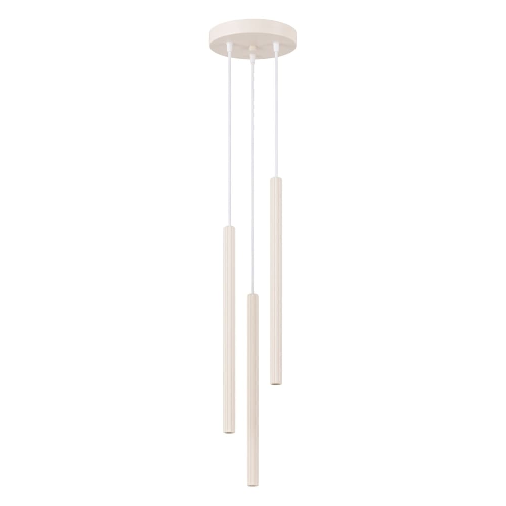Suspension acier beige h 120 cm