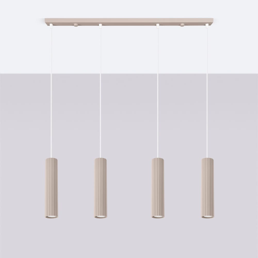 Suspension aluminium taupe h 120 cm — vue 3