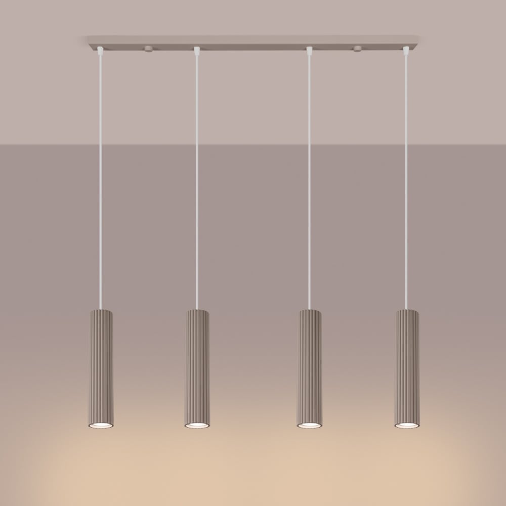 Suspension aluminium taupe h 120 cm — vue 4